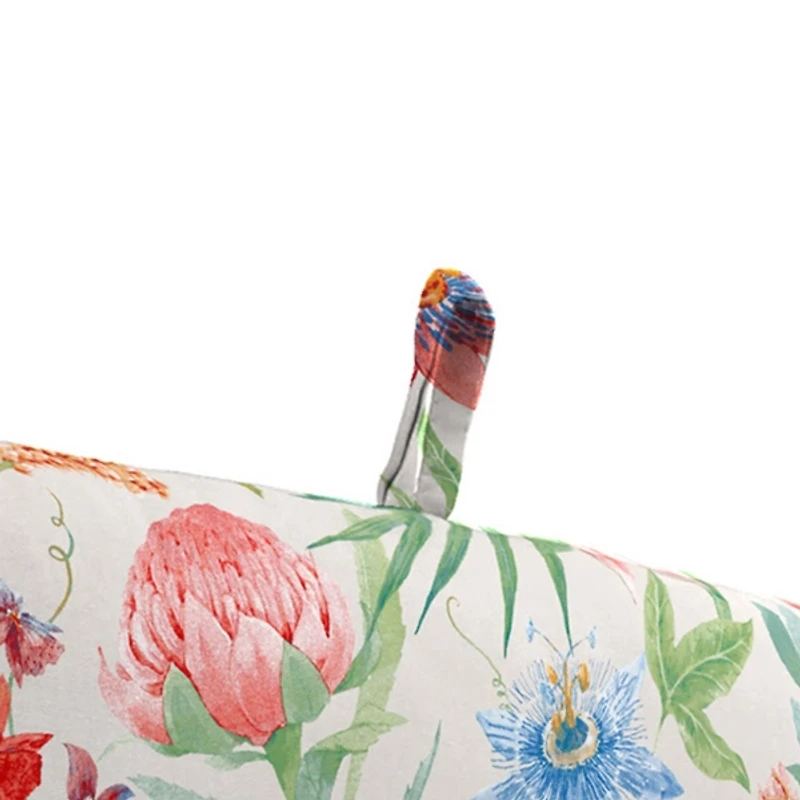 Colette Floral Outdoor Chair Cushion with Ties