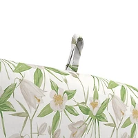 Cream Floral Outdoor Chair Cushion with Ties