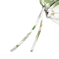 Cream Floral Outdoor Chair Cushion with Ties