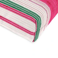 Pink & Green Stripe Outdoor Chair Cushion