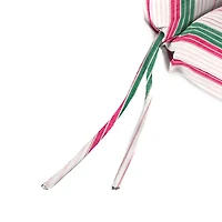 Pink & Green Stripe Outdoor Chair Cushion