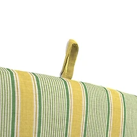 Yellow & Green Striped Outdoor Chair Cushion
