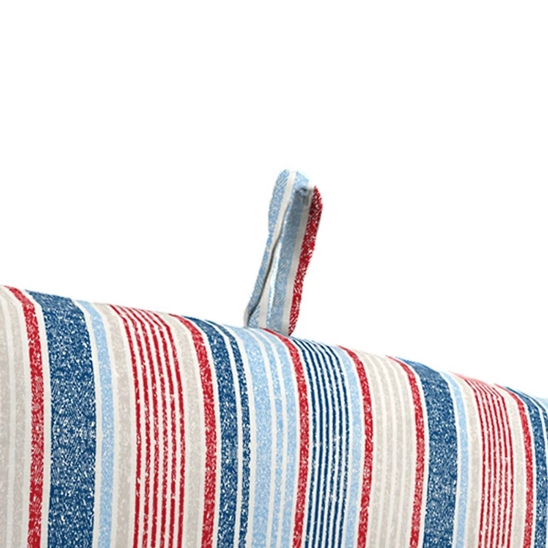 Red, White, & Blue Stripes Outdoor Chair Cushion