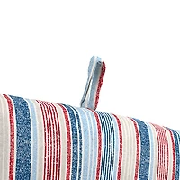 Red, White, & Blue Stripes Outdoor Chair Cushion