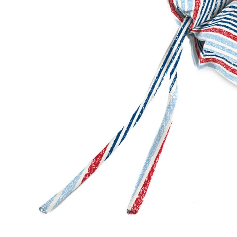 Red, White, & Blue Stripes Outdoor Chair Cushion