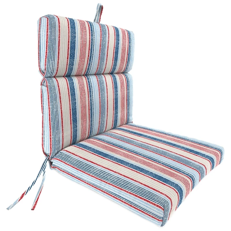 Red, White, & Blue Stripes Outdoor Chair Cushion