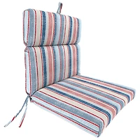 Red, White, & Blue Stripes Outdoor Chair Cushion