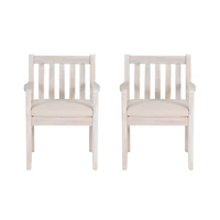 Whitewash Teagon Outdoor Dining Chairs, Set of 2