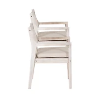 Whitewash Teagon Outdoor Dining Chairs, Set of 2