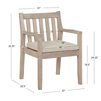 Whitewash Teagon Outdoor Dining Chairs, Set of 2