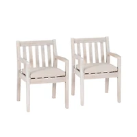 Whitewash Teagon Outdoor Dining Chairs, Set of 2