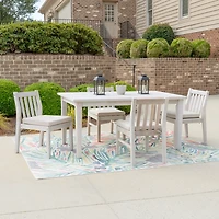 Whitewash Teagon 5-pc. Outdoor Dining Set