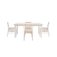 Whitewash Teagon 5-pc. Outdoor Dining Set
