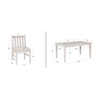 Whitewash Teagon 5-pc. Outdoor Dining Set