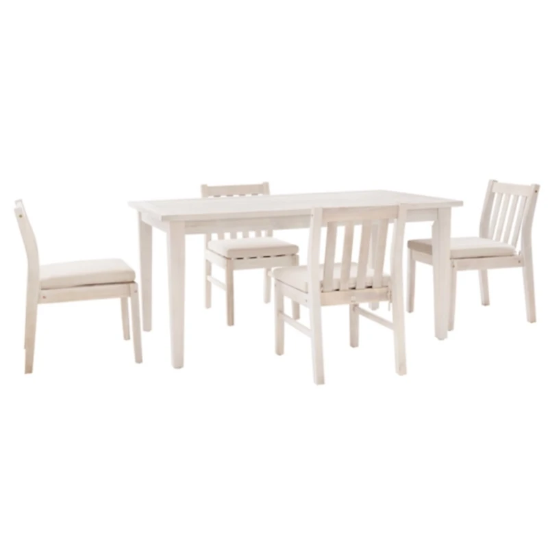 Whitewash Teagon 5-pc. Outdoor Dining Set