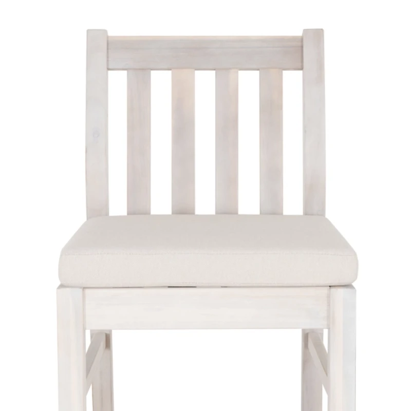 Whitewash Teagon Armless Outdoor Chairs, Set of 2