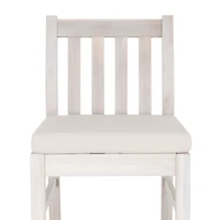 Whitewash Teagon Armless Outdoor Chairs, Set of 2