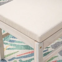 Whitewash Teagon Armless Outdoor Chairs, Set of 2