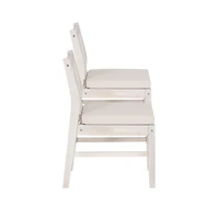 Whitewash Teagon Armless Outdoor Chairs, Set of 2