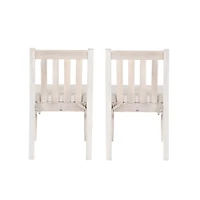 Whitewash Teagon Armless Outdoor Chairs, Set of 2