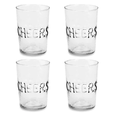 Cheers Glass Tumblers, Set of 4