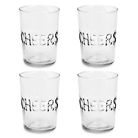 Cheers Glass Tumblers, Set of 4