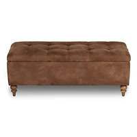 Mocha Tufted Storage Bench