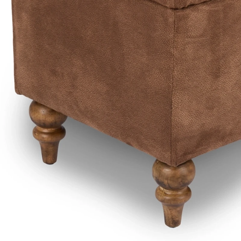 Mocha Tufted Storage Bench