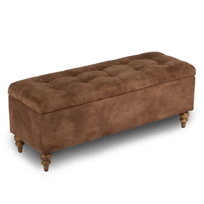 Mocha Tufted Storage Bench