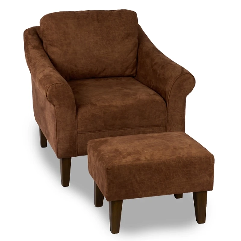 Chestnut Brown Sloan 2-pc. Chair & Ottoman Set