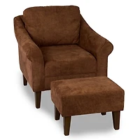 Chestnut Brown Sloan 2-pc. Chair & Ottoman Set