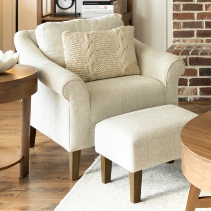 Ivory Sloan 2-pc. Chair & Ottoman Set