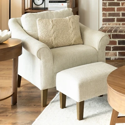 Ivory Sloan 2-pc. Chair & Ottoman Set