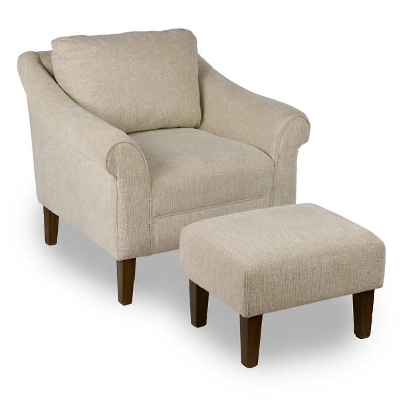 Ivory Sloan 2-pc. Chair & Ottoman Set