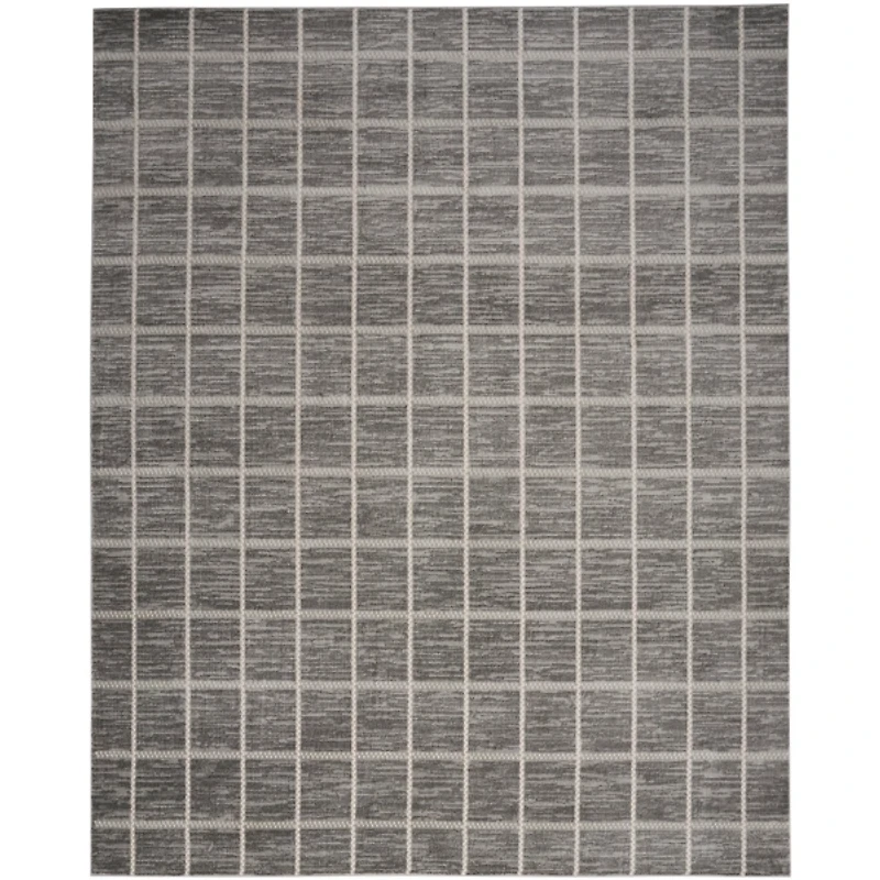 Serenity Geometric Grid Area Rug
