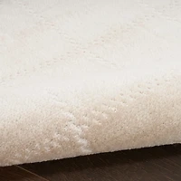 Ivory Serenity Geometric Grid Area Rug, 5x7