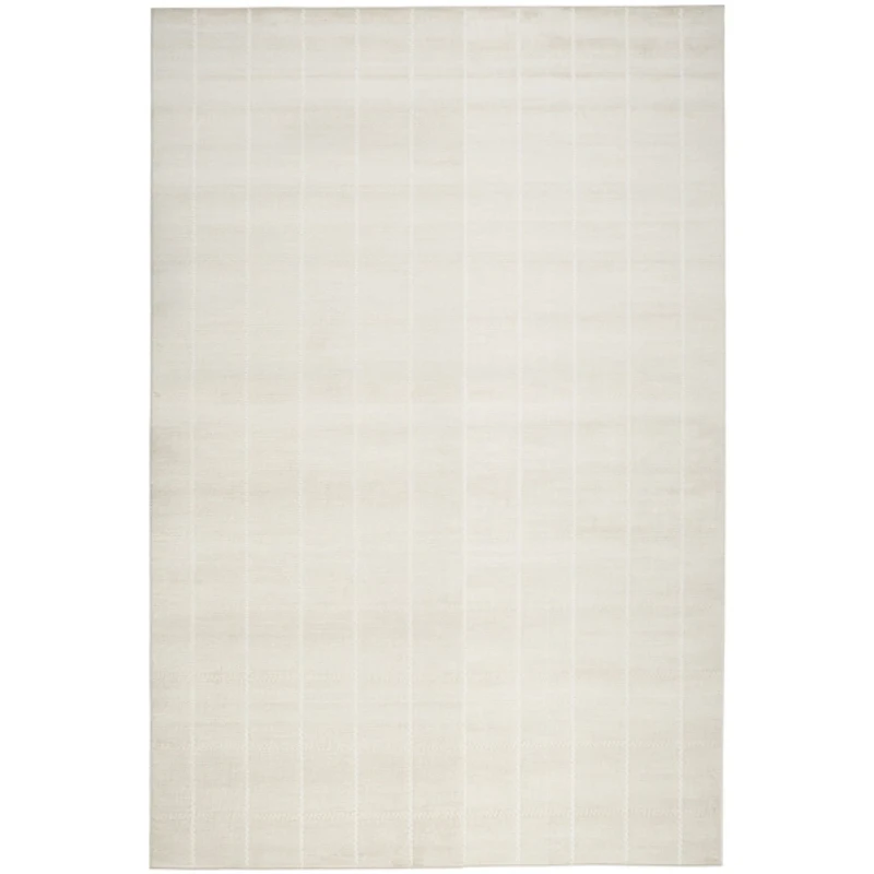 Ivory Serenity Geometric Grid Area Rug, 5x7