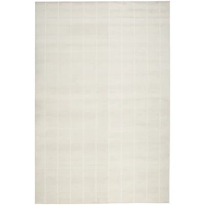 Ivory Serenity Geometric Grid Area Rug, 5x7