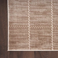 Mocha Serenity Geometric Grid Runner, 2x7