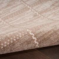 Mocha Serenity Geometric Grid Runner, 2x7