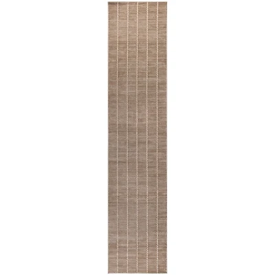 Mocha Serenity Geometric Grid Runner, 2x7