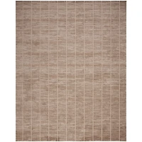 Mocha Serenity Geometric Grid Area Rug