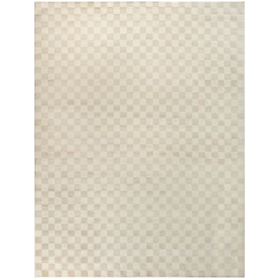 Beige Serenity Checkered Area Rug, 7x9