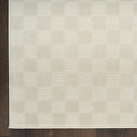 Ivory Serenity Checkered Area Rug, 5x7