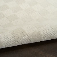 Ivory Serenity Checkered Area Rug, 5x7