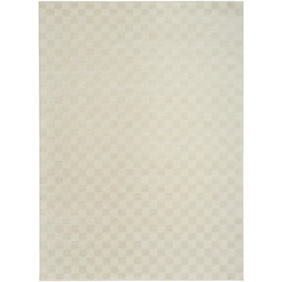 Ivory Serenity Checkered Area Rug