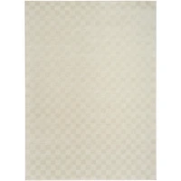 Ivory Serenity Checkered Area Rug, 5x7