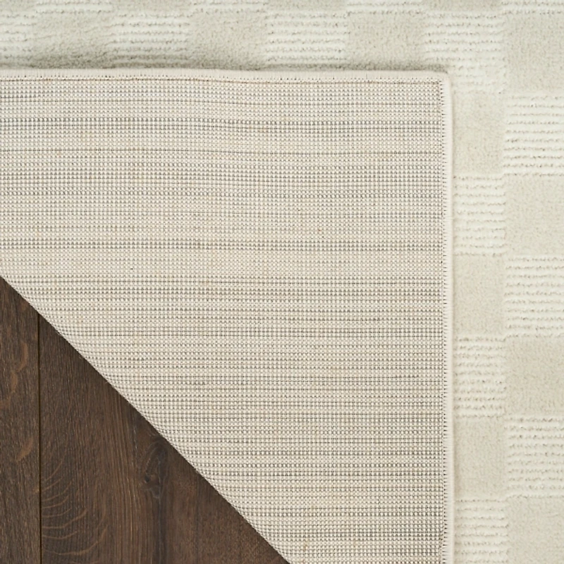 Ivory Serenity Checkered Area Rug, 7x9