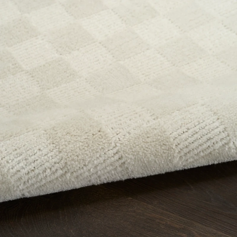 Ivory Serenity Checkered Area Rug, 7x9
