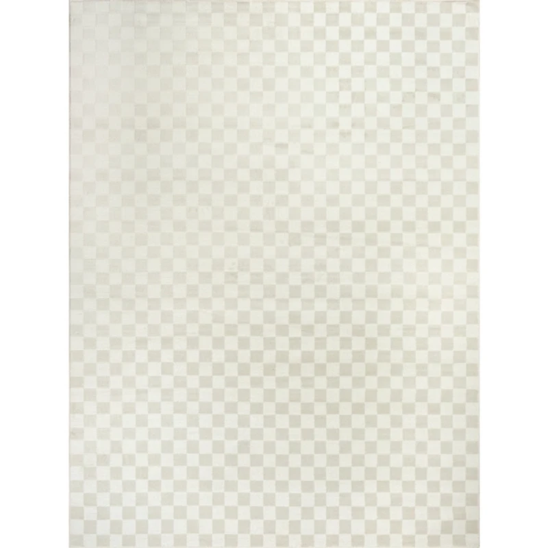 Ivory Serenity Checkered Area Rug, 7x9